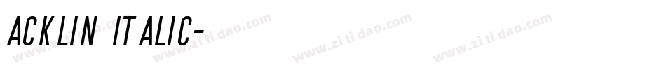 Acklin Italic字体转换